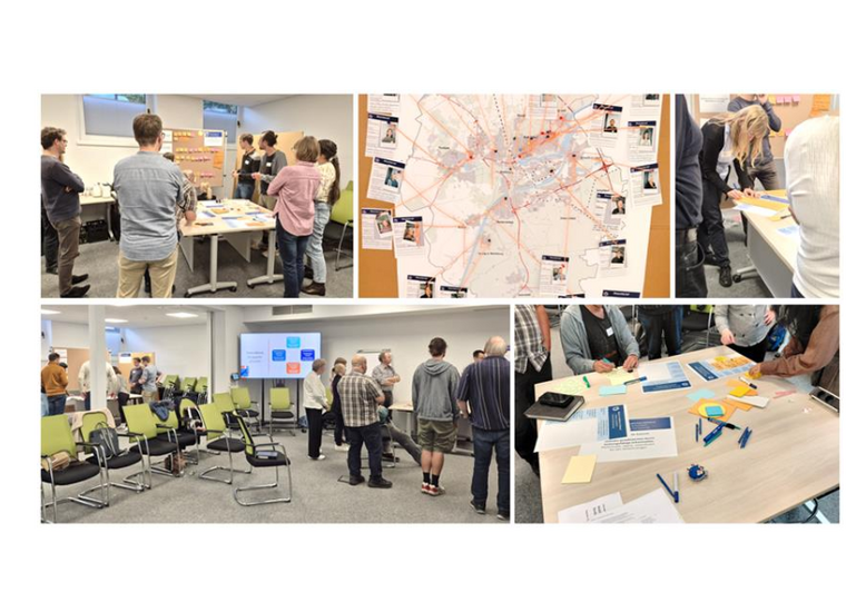 Bilder der ersten Planungswerkstatt im Regionalen Bürgerzentrum in Büdelsdorf.